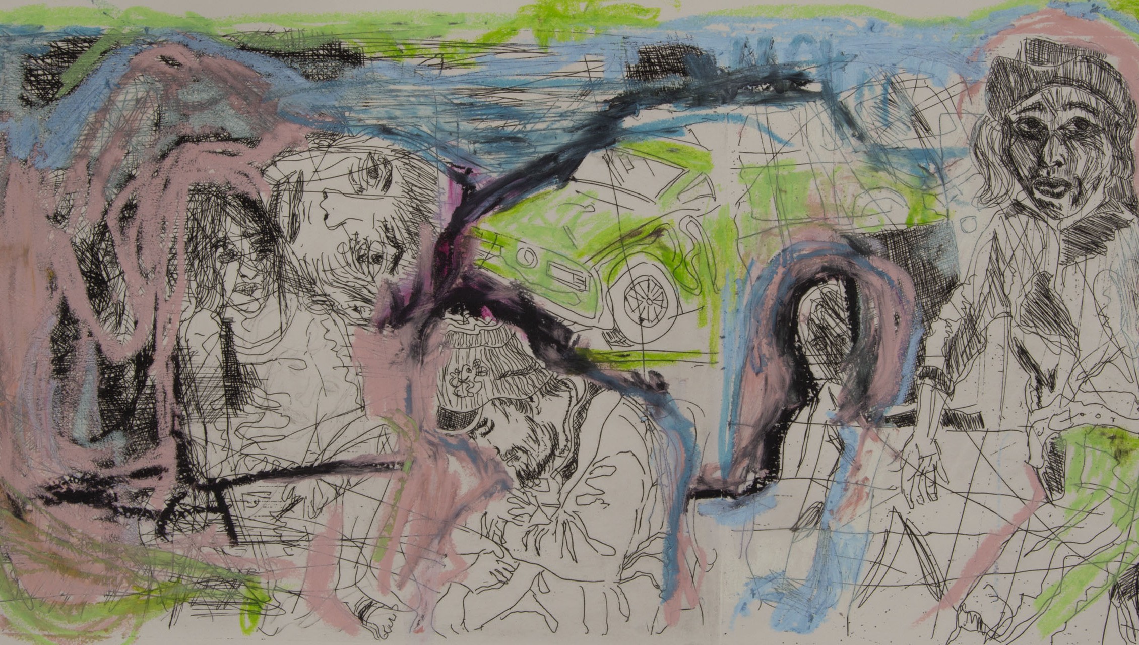 Drunk smoking and talking, 2019